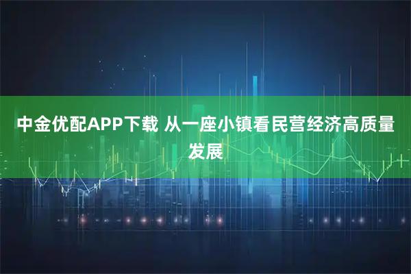 中金优配APP下载 从一座小镇看民营经济高质量发展